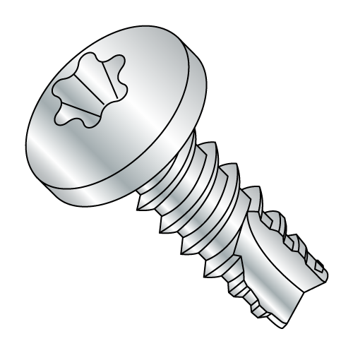 Pan - Six-Lobe - Type 25 - Thread Cutting Screws - Zinc