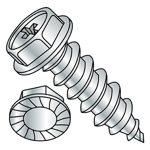 Phillips - Serrated Hex Washer - Type AB - Self Tapping Screws - Zinc