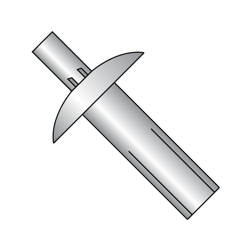 Drive Pin Rivets - Brazier Head - Aluminum and Stainless Steel