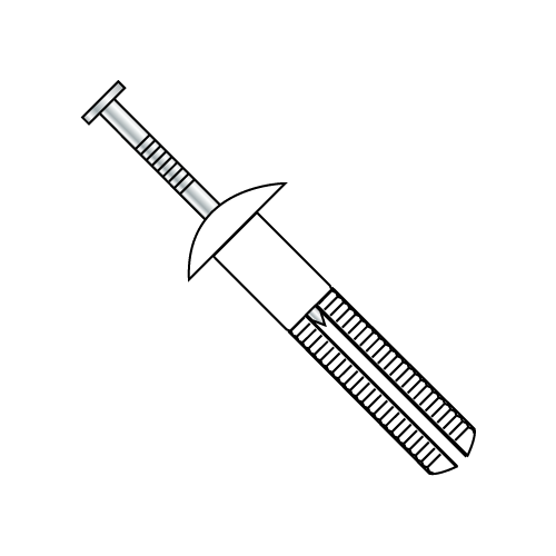 Mushroom Head w/ Slotted Pin - Nylon Hammer Drive Anchors