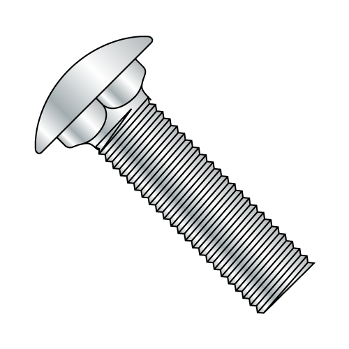 Short Neck - Carriage Bolts - Round - Low Carbon