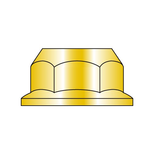 Din 6923 - Hex Flange Nut - Class 8 - Zinc Yellow - ROHS