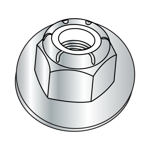 DIN 6926 - Nylon Insert Flange Nuts - Class 8 - Zinc