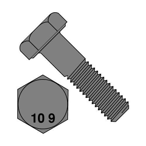 DIN 931 - Hex Cap Bolts - Class 10.9 - Plain Finish