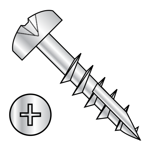 Pan - Phillips - #17 Point - Deep Thread Wood Screws - Partial Thread - Zinc