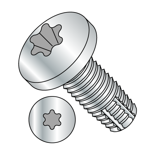 Pan - Six-Lobe - Type F - Thread Cutting Screws - Zinc | CDE