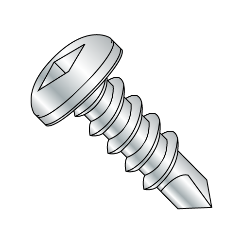 Pan - Square Recess - Self Drilling Screws - Zinc