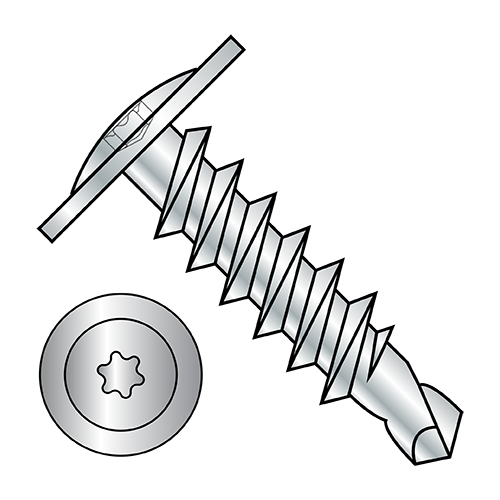 Modified Truss - Six Lobe - Self Drilling Screws - Zinc