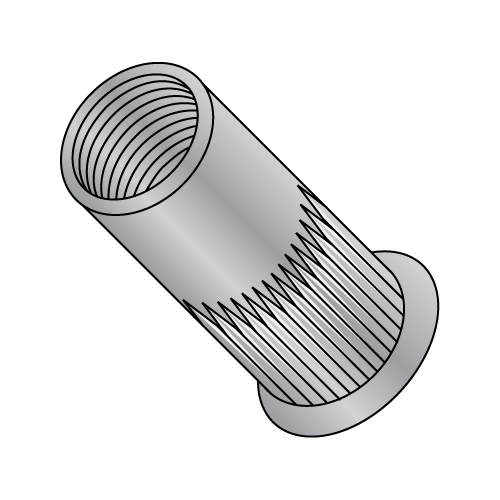 Blind Threaded Inserts - Small Head Ribbed - Aluminum