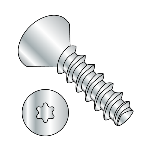 Flat Six-Lobe - Generic Alternatives to Plastite® 48-2 Thread Rolling Screws* - Zinc