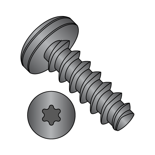 Pan Six-Lobe - Generic Alternatives to Plastite® - 48-2 Thread Rolling Screws* - Black Oxide