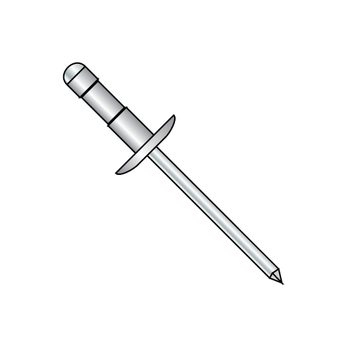 Multi-Grip Rivets - Large Flange Dome Head - Aluminum Body-Steel Mandrel