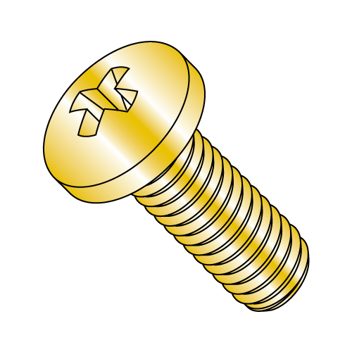 Pan - Phillips - Machine Screw - Zinc Yellow | CDE Fasteners