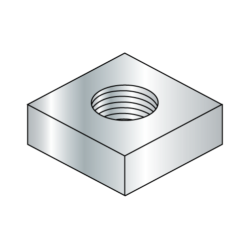 Square Machine Screw Nuts - Zinc