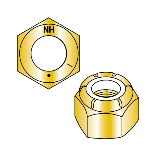 Nylon Insert Stop Nuts - Grade 8 - Zinc Yellow