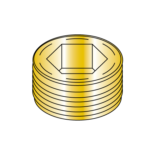 American Sockets® - Flush Seating - Socket Pipe Plug - 7/8" Taper - Brass
