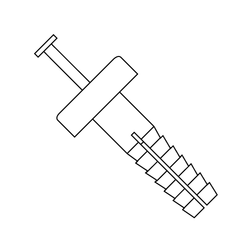 Drive Pin Rivets - Round Head - White Nylon