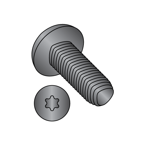 Pan - Six Lobe - Alternatives to Taptite® Thread Rolling Screws* - Black Oxide
