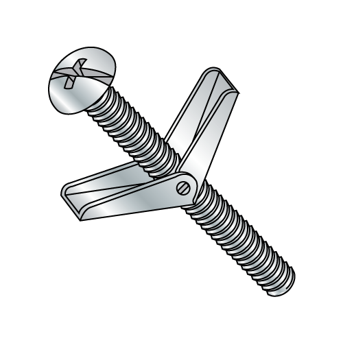 Combination Round Head - Toggle Bolt - Zinc Plated
