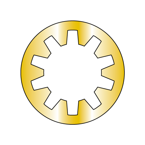 Internal Tooth - Lock Washers - Zinc Yellow