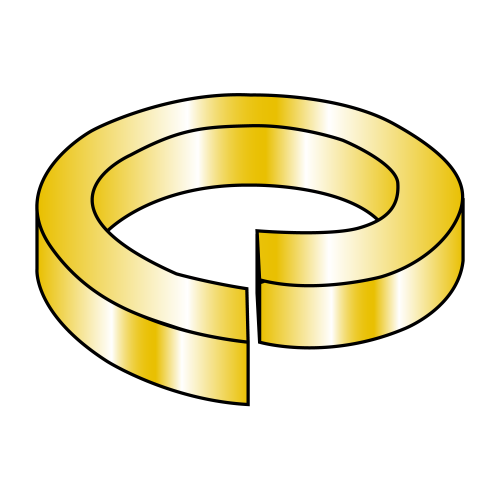 Extra Heavy - Split Lockwashers - Zinc Yellow