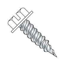Slotted Hex Washer - Self Piercing Screws - White Painted Head