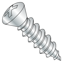 #10 Oval - Phillips w/ #8 Head - Type AB - Self Tapping Screws - Zinc