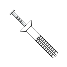 Flat Head w/ Slotted Pin - Nylon Hammer Drive Anchors