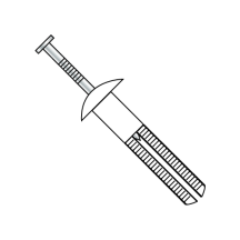 1/4X4 Mushroom Head w/ Slotted Pin - Nylon Hammer Drive Anchors