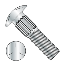 3/8-16X2 Ribbed Neck - Carriage Bolts - Grade 5 - Zinc