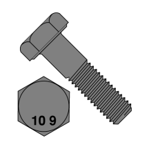 M10X60 DIN 931 - Hex Cap Bolts - Class 10.9 - Plain Finish
