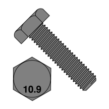 M8X20 DIN 933 - Hex Cap Bolt - Class 10.9 - Plain Finish