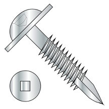Round Washer - Square Recess - Type 17 Point - Pocket Hole - Face Framing Screws - Fine Thread - Zinc