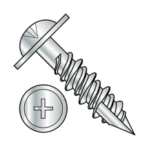 Round Washer - Phillips - High Low Thread - Installation Screws - #17 Point - Zinc