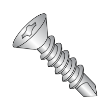 6-20X1 Flat - Phillips - Self Drilling Screws - 410 Stainless