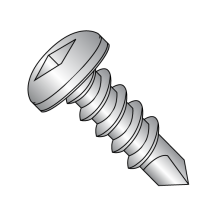 8-18X1 Pan - Square Recess - Self Drilling Screws - 18-8 Stainless