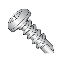 8-18X1 1/4 Pan - Square Recess - Self Drilling Screws - 410 Stainless