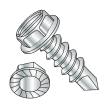 Serrated - Hex Washer - Slotted - Self Drilling Screws - Zinc