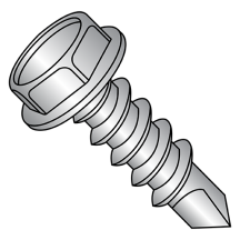 10-16X3/4 Unslotted - Hex Washer - Self Drilling Screws - 316 Stainless