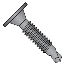 10-24X1 Wafer - Phillips - Self Drilling Screws - Machine Screw Thread - Black Oxide