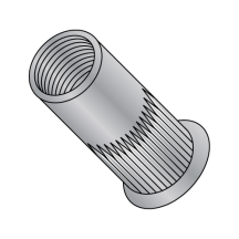 10-24-.130 Blind Threaded Inserts - Small Head Ribbed - Aluminum