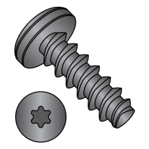 8-16X3/8 Pan - Six Lobe - Generic Alternatives to Plastite® - 48-2 Thread Rolling Screws* - Black Oxide over 18-8