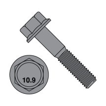 M6-1.0X60 DIN 6921 - Hex Flange Bolts - Class 10.9 - Black Phosphate