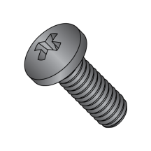 8-32X3/4 Pan Phillips - Machine Screw - MS51957 - Coarse - 18-8 Stainless - Black Oxide