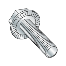 10-24X3/8 Serrated Hex Washer - Case Hardened Flange Screw - Zinc