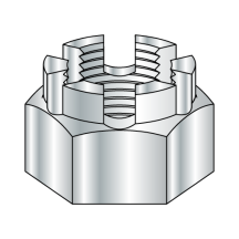5/8-18 Castle Nut - Grade 5 - Steel - Zinc Plated