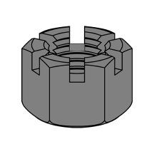 Slotted Hex Nuts - Heavy Pattern - Plain Finish