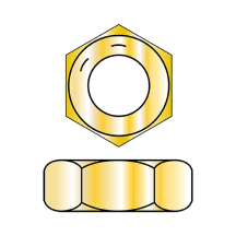 5/16-18 Hex Jam Nuts - Grade 8 - Zinc Yellow