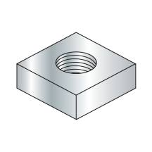 1/4-20 Square Machine Screw Nuts - Zinc