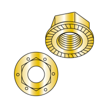 3/4-10 Grade 8 - Hex Flange Nuts - Zinc Yellow Plating